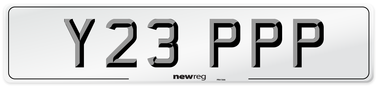 Y23 PPP Number Plate from New Reg